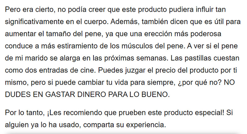 Priapus ingredientes